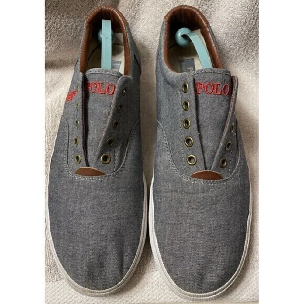 Polo Ralph Lauren Gray Slip On Shoes Men's Size 12D‎